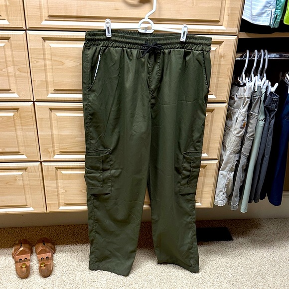Olive Green Men's Cargo Pants - Picture 1 of 5